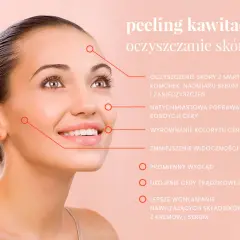 Peeling kawitacyjny: oczyszczenie, poprawa kondycji, wyrównanie kolorytu, redukcja zaskórników, promienny wygląd. Brak negatywnych efektów ubocznych.