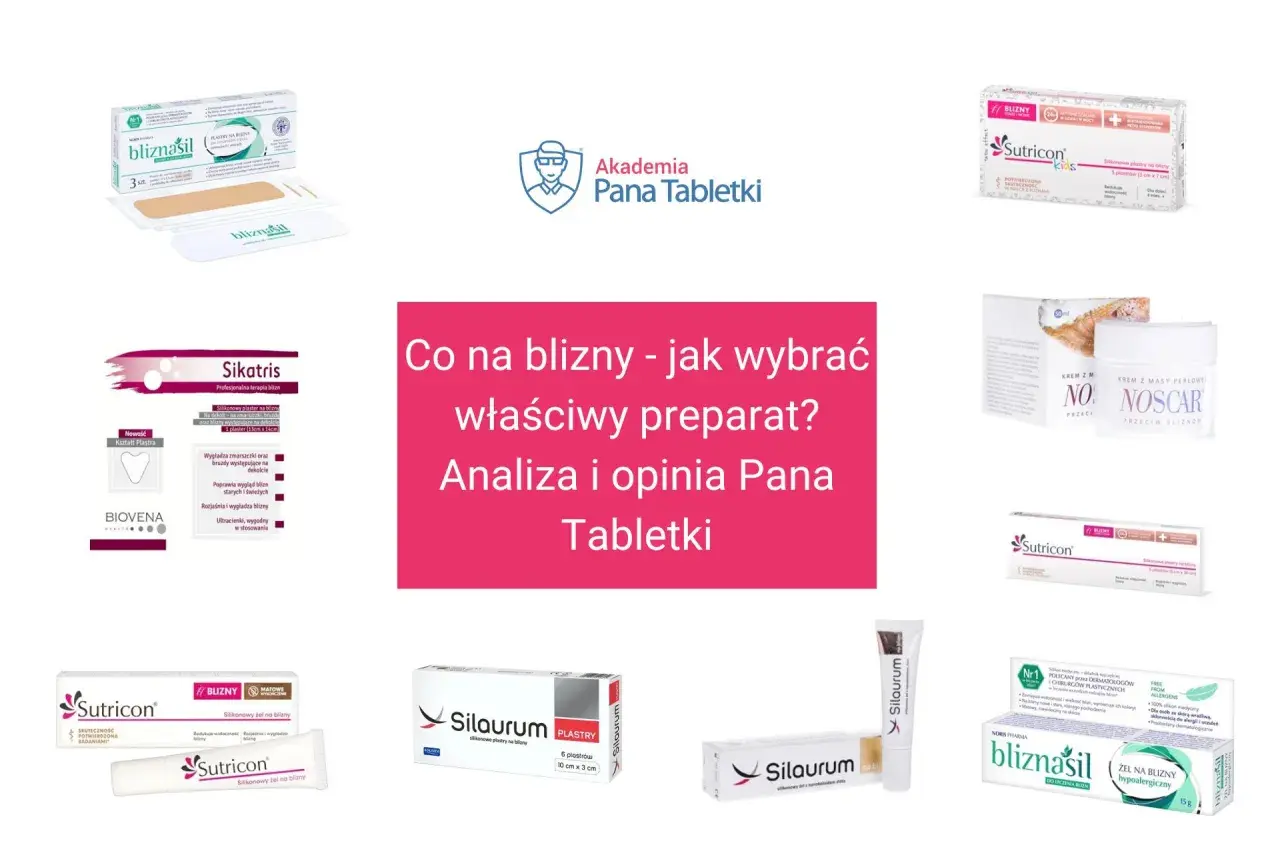 Plastry i żele na blizny: Bliznasil, Sutricon, Sikațris, Silaurum. Analiza preparatów na blizny.