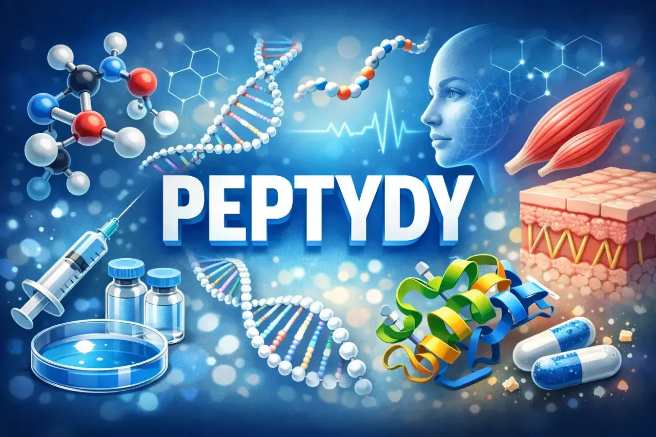 Peptydy i ceramidy w nauce o zdrowiu: DNA, molekuły, mięśnie, skóra i suplementy.